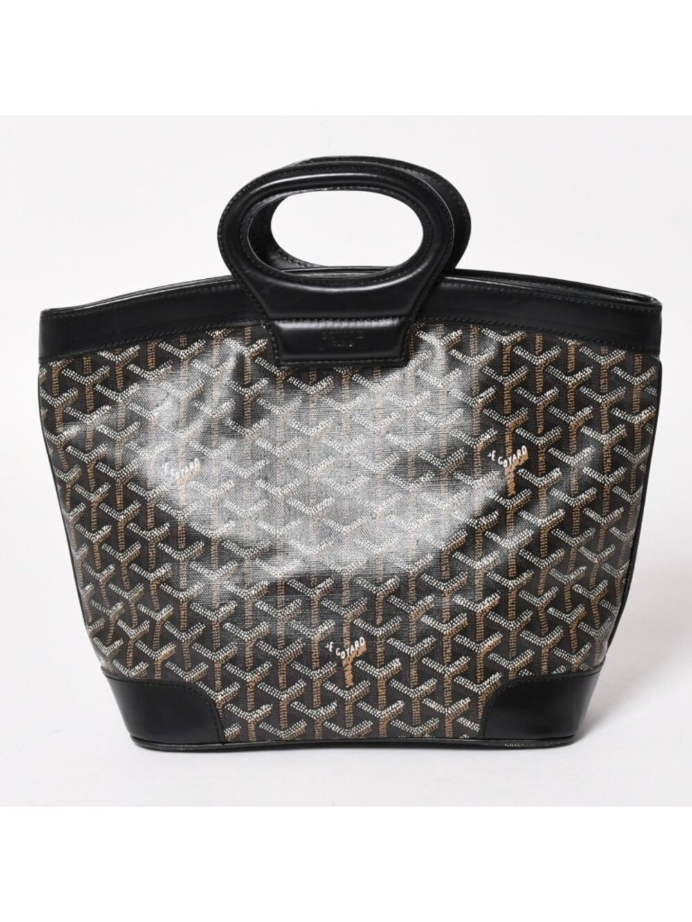 Goyard Beluga PM Handbag Leather Black Silver